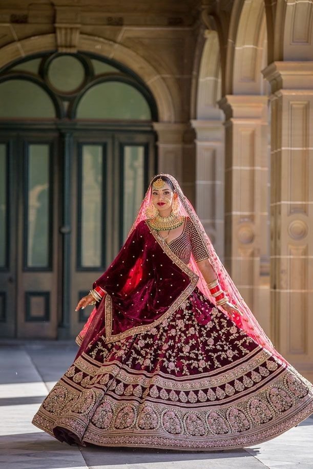 Velvet Bridal Lehenga